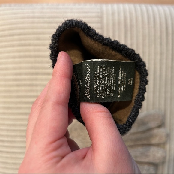 Mens Eddie Bauer Wool insulated fleece lined gloves M/L - Picture 6 of 7